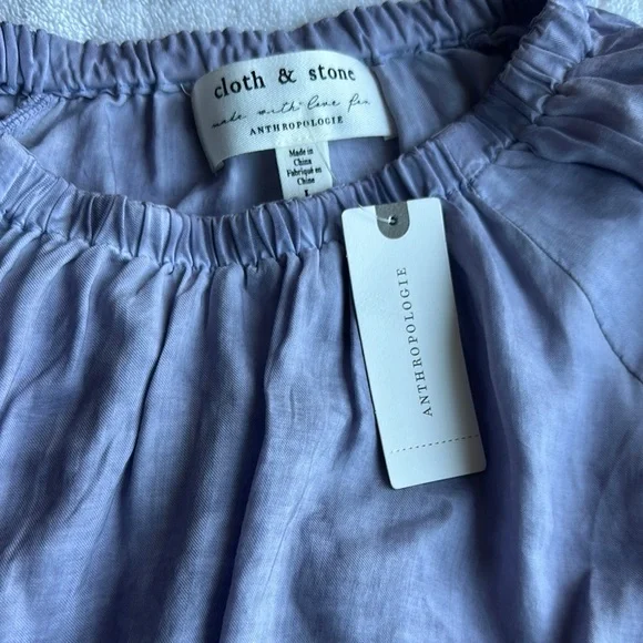 Anthropologie Purple Ruffled Long Sleeve Blouse - Picture 2 of 7